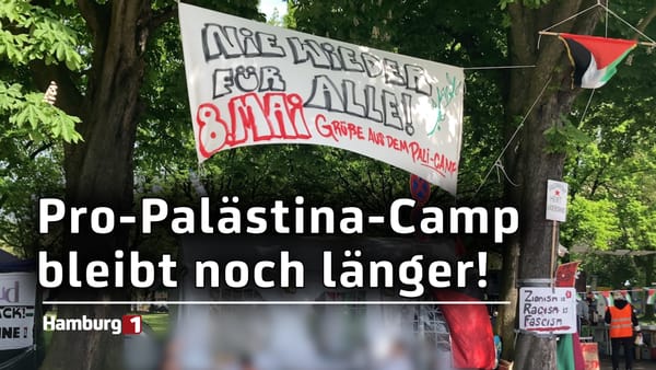 Pro-Palästina-Protestcamp am Dammtor verlängert: CDU fordert Null-Toleranz-Strategie