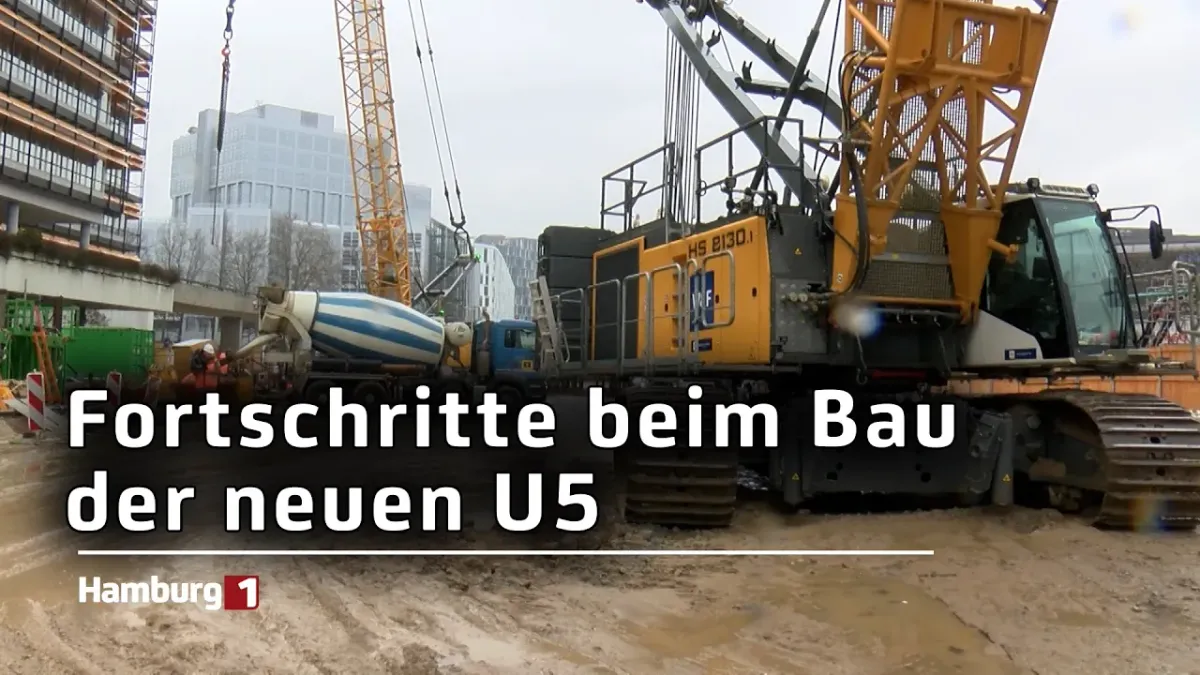 Neue U5-Linie: Sichtbarer Fortschritt beim Bau der Haltestellen City Nord und Sengelmannstraße