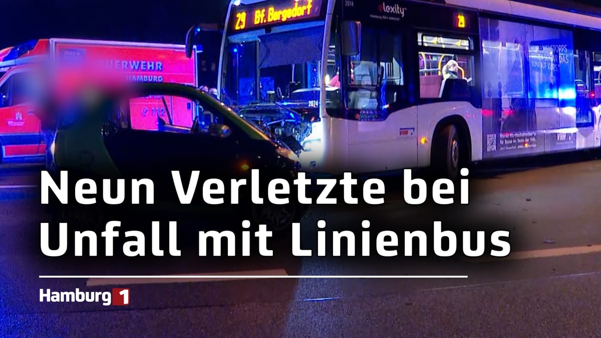 Unfall in Jenfeld: Linienbus und PKW kollidieren