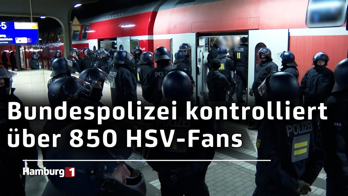 Nach Spiel in Rostock: Großkontrolle der HSV-Fans in Bergedorf