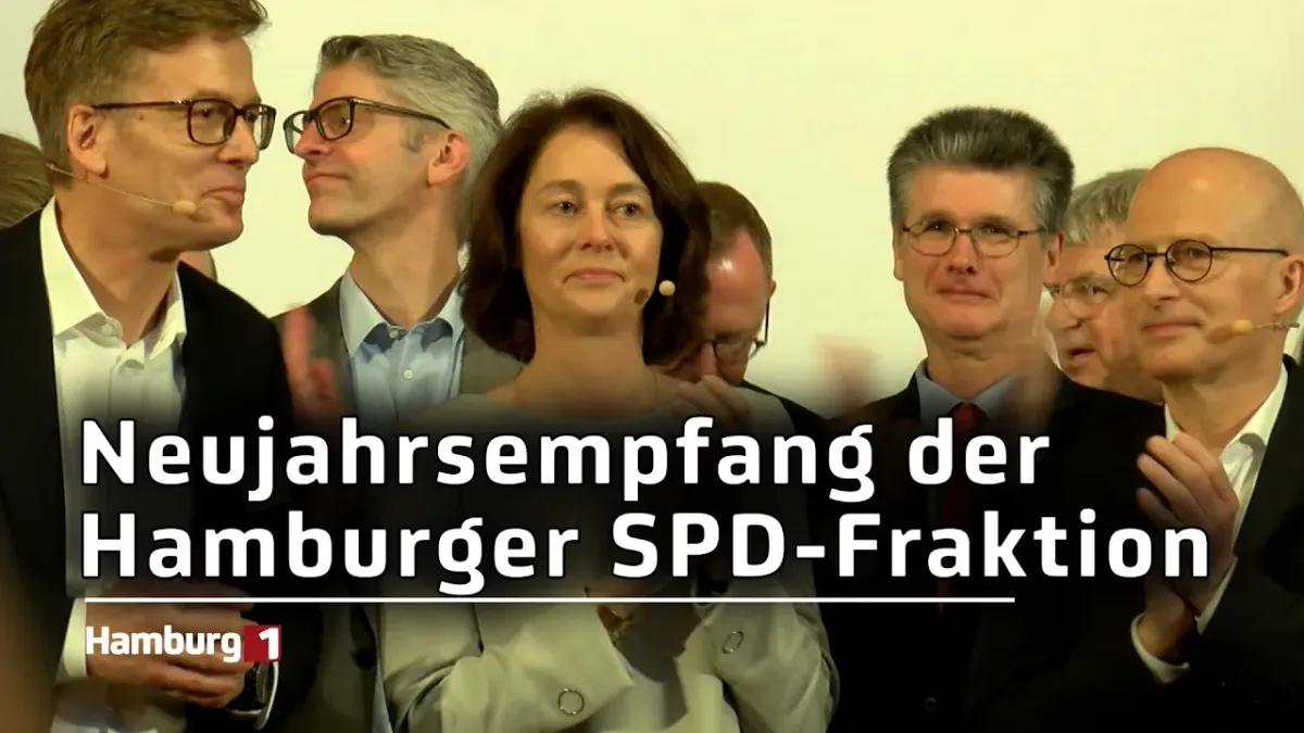 Hamburger Rathaus: Traditioneller Neujahrsempfang der SPD-Fraktion mit Katarina Barley und Protesten