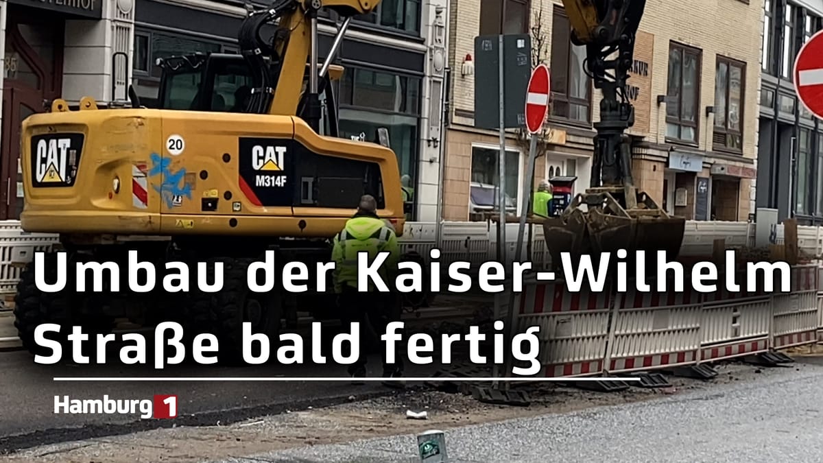 Umbau der Kaiser-Wilhelm Straße vor Fertigstellung
