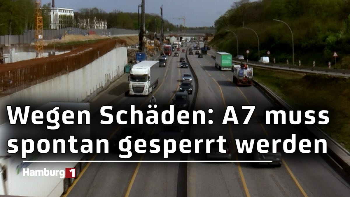 Straßenschäden entdeckt: A7 bis zum Wochenende spontan teilgesperrt