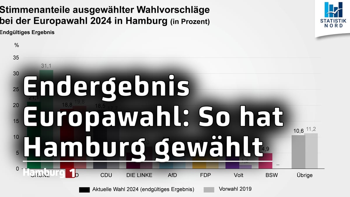 Endergebnis der Europawahl: So hat Hamburg gewählt