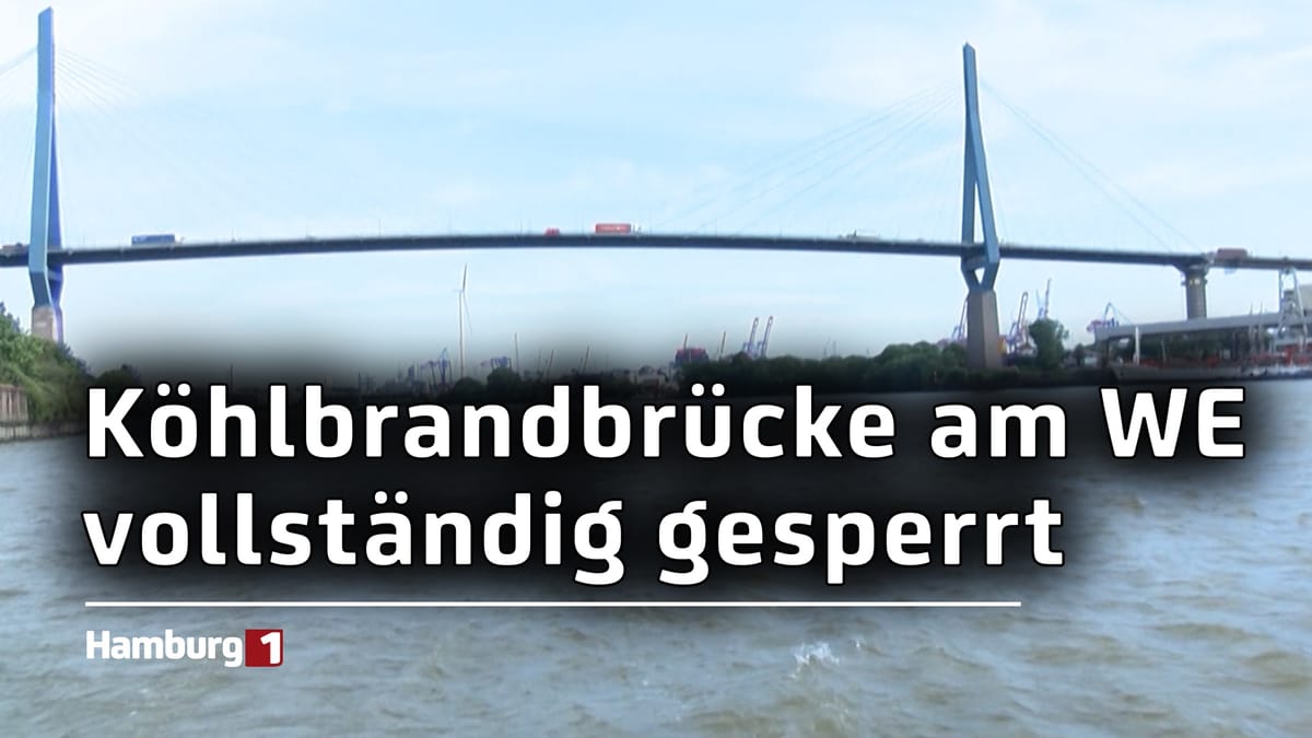 Vollsperrung der Köhlbrandbrücke: Reparaturarbeiten am Wochenende