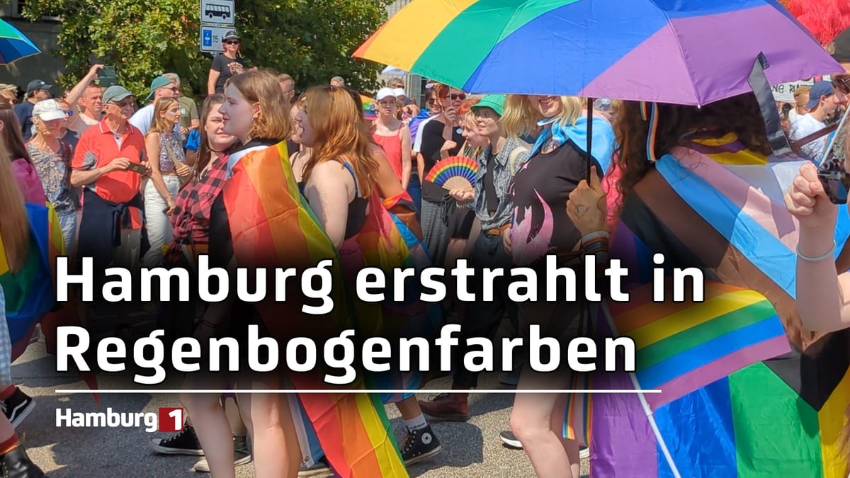 CSD-Demonstration und Straßenfest: Hamburg erstrahlt in Regenbogenfarben