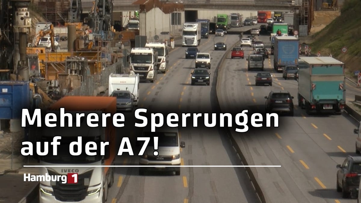 Sperrungen auf der A7: Auffahrt und Fahrstreifen kommende Woche nicht befahrbar