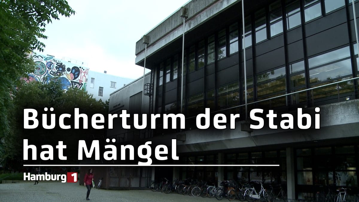 Der Bücherturm der Hamburger Staats- und Universitätsbibliothek hat Mängel