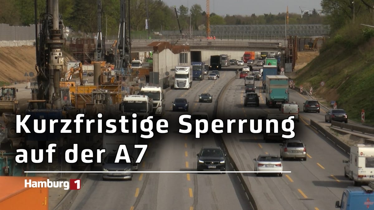 A7 Bahrenfeld: Fahrstreifen und Ausfahrt müssen gesperrt werden