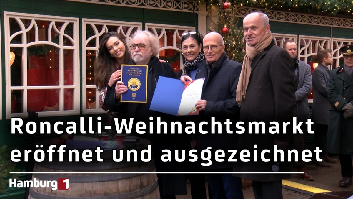 Vor dem Rathaus: Eröffnung des frisch ausgezeichneten Roncalli-Weihnachtsmarktes