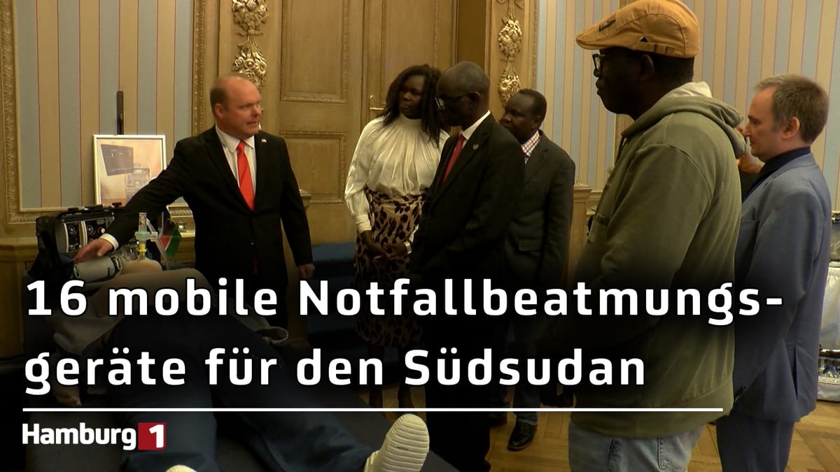 Unterstützung für die medizinische Versorgung im Südsudan: 16 mobile Beatmungsgeräte übergeben