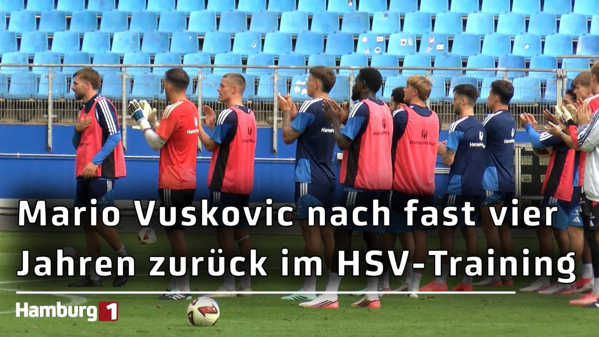 Nach vier Jahren Dopingsperre: HSV-Fans feiern Mario Vuskovic bei seiner Rückkehr ins Training