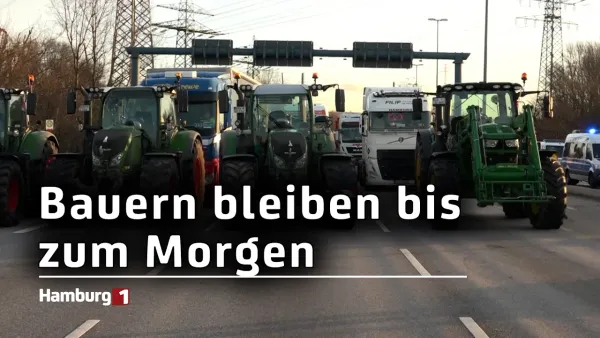 Bauern bleiben über Nacht: Trecker-Blockade bis zum Morgen