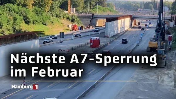 Erneute Vollsperrung: A7 im Februar wieder ein Wochenende lang dicht