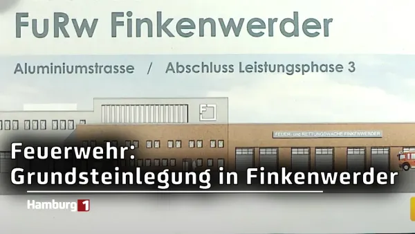 Grundsteinlegung für die Feuer- und Rettungswache Finkenwerder