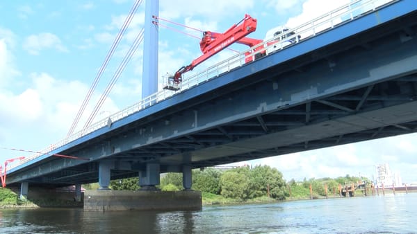 Norderelbbrücke: Fahrstreifen werden aufgrund einer Hauptuntersuchung für etwa 2 Wochen reduziert